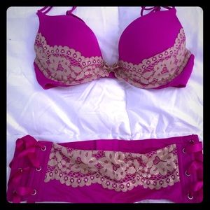 Pink Victoria secret lingerie set
